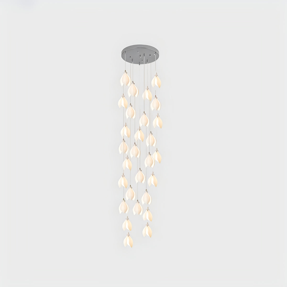 Antizer Ceramic Bud Pendant Light for Modern Interiors Chrome 28 Heads