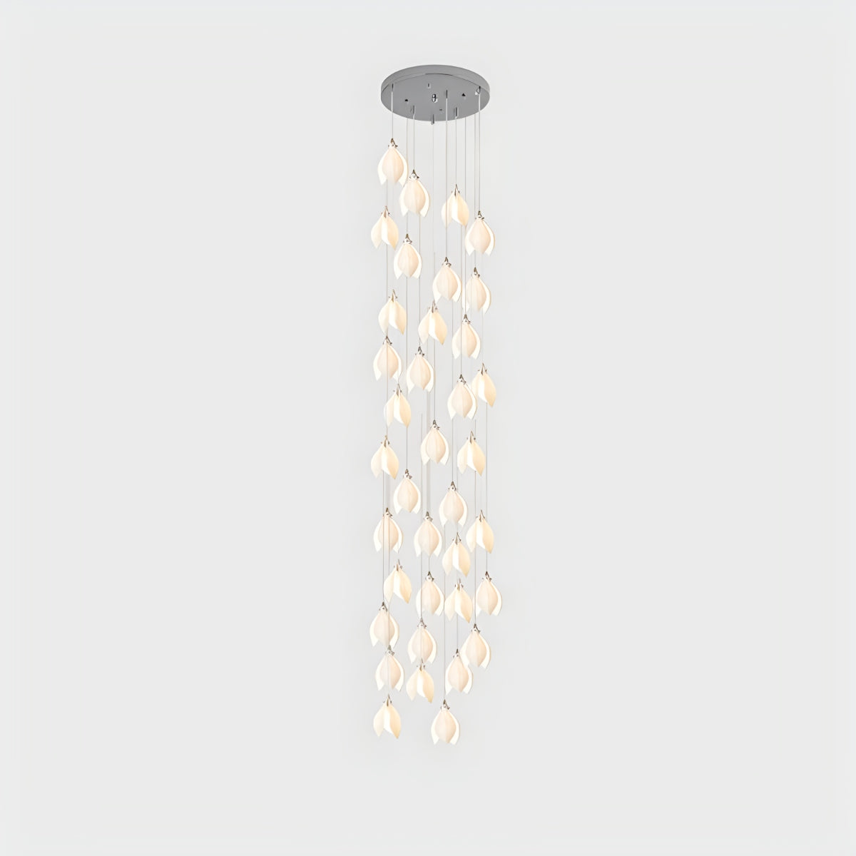 Antizer Ceramic Bud Pendant Light for Modern Interiors Chrome 35 Heads
