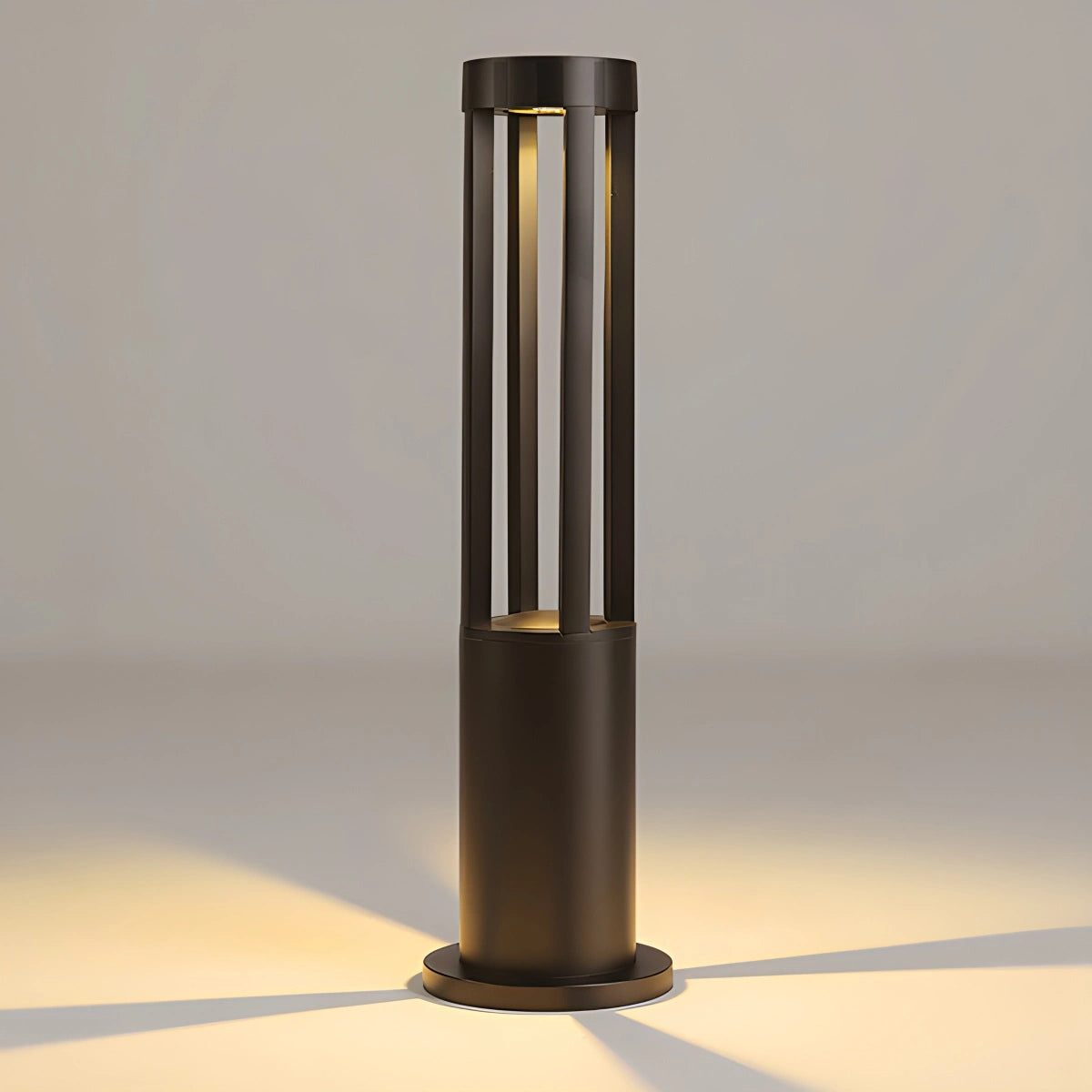 Antizer Cylindrical Lawn Outdoor Floor Lamp Black Cylinder