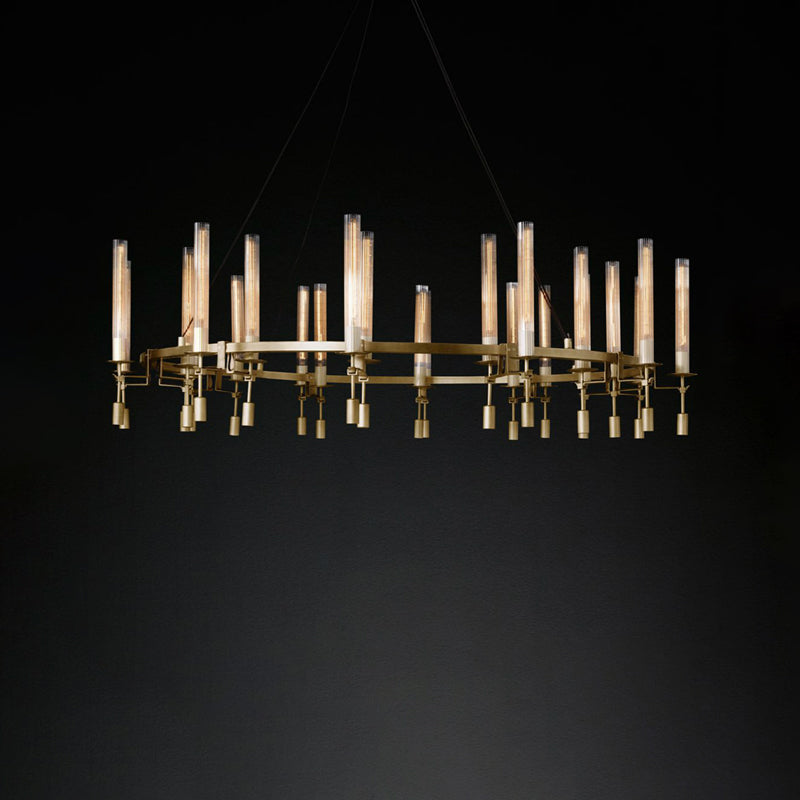 Antizer Candelabra Circular Glass Tube Chandelier