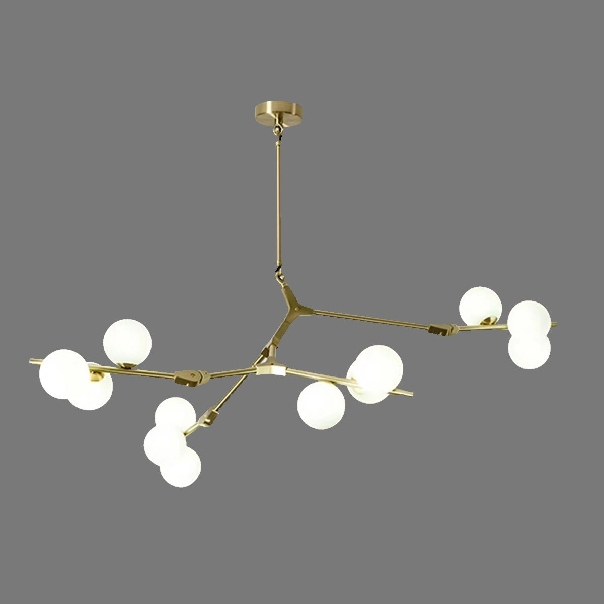 Antizer Nordic Magic Bean Chandelier for Dining Area Gold 12 Heads