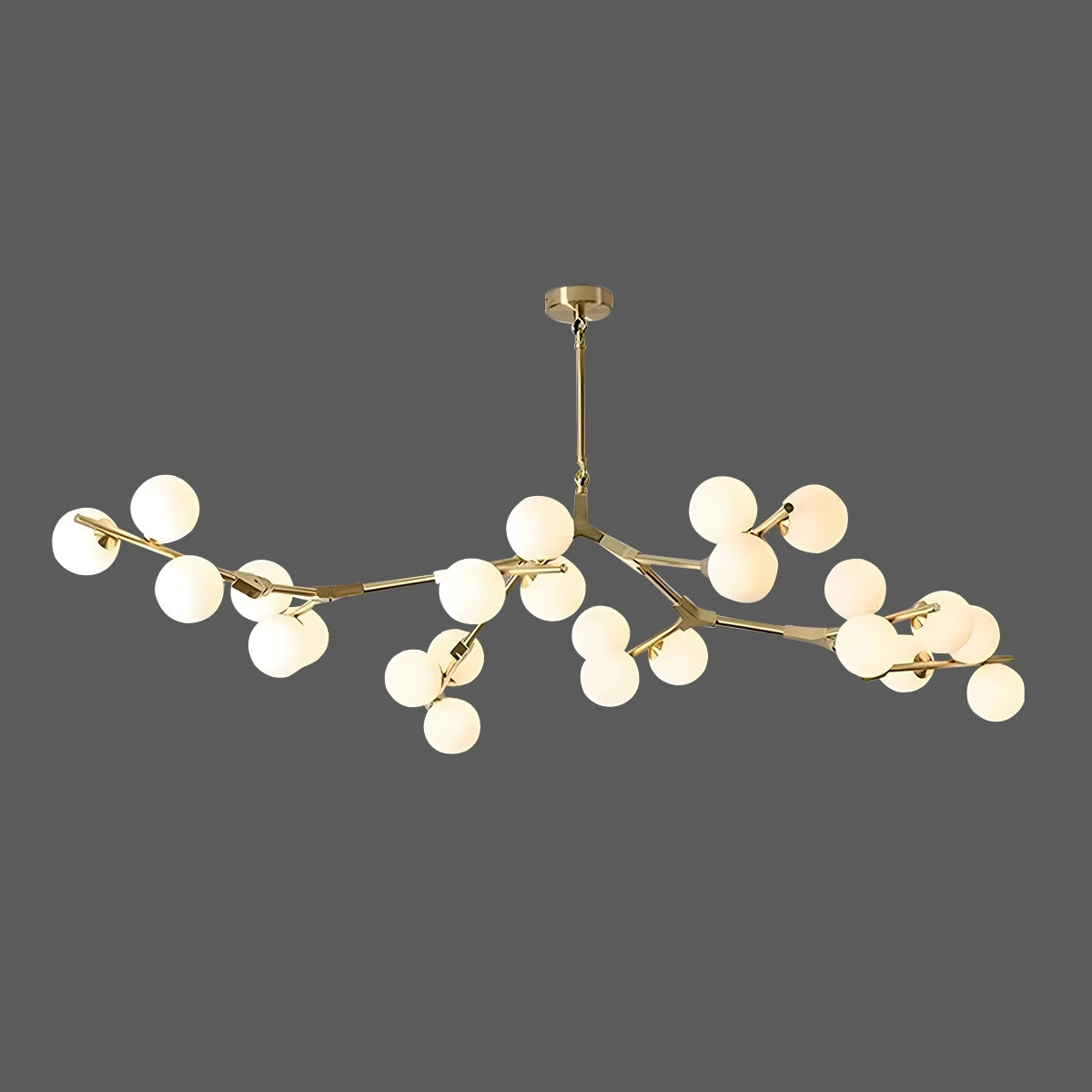 Antizer Nordic Magic Bean Chandelier for Dining Area Gold 24 Heads