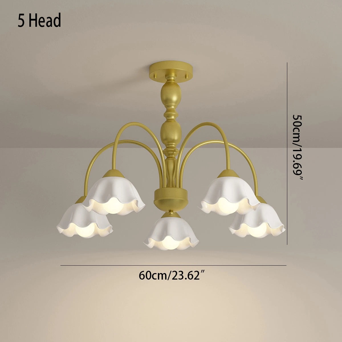 Antizer French Pastoral Style Flower Chandelier