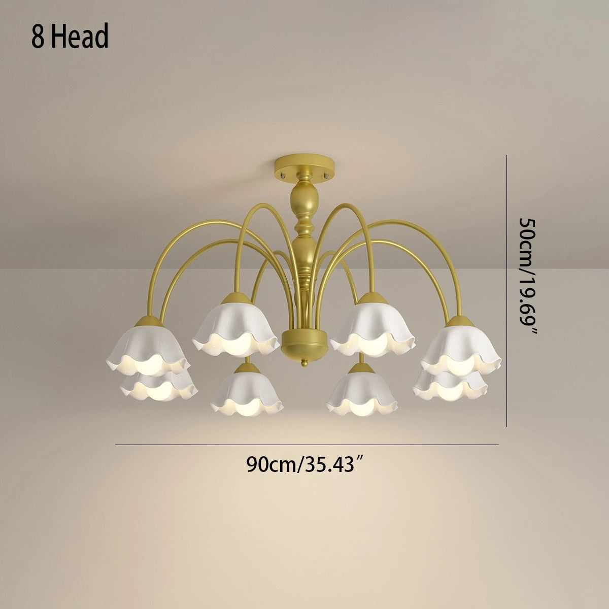Antizer French Pastoral Style Flower Chandelier