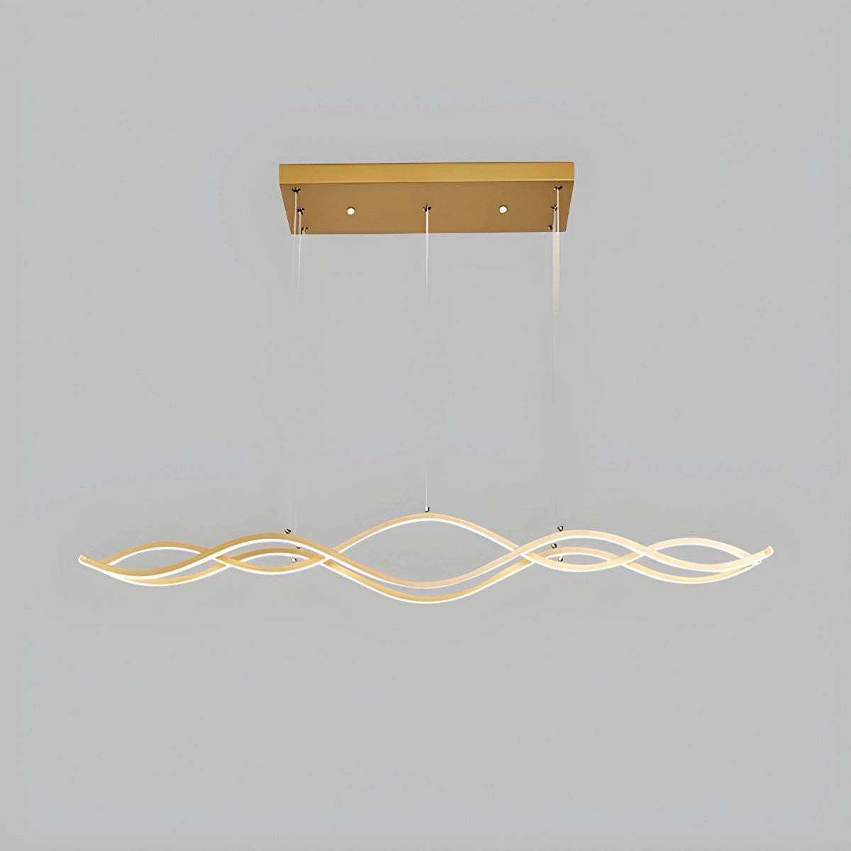 Antizer Nordic Minimalist Wave Long Pendant Light Gold