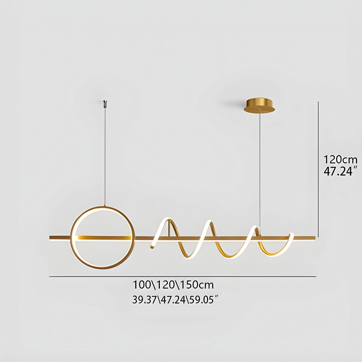 Antizer LED Minimalist Long Pendant Light for Kitchen Island