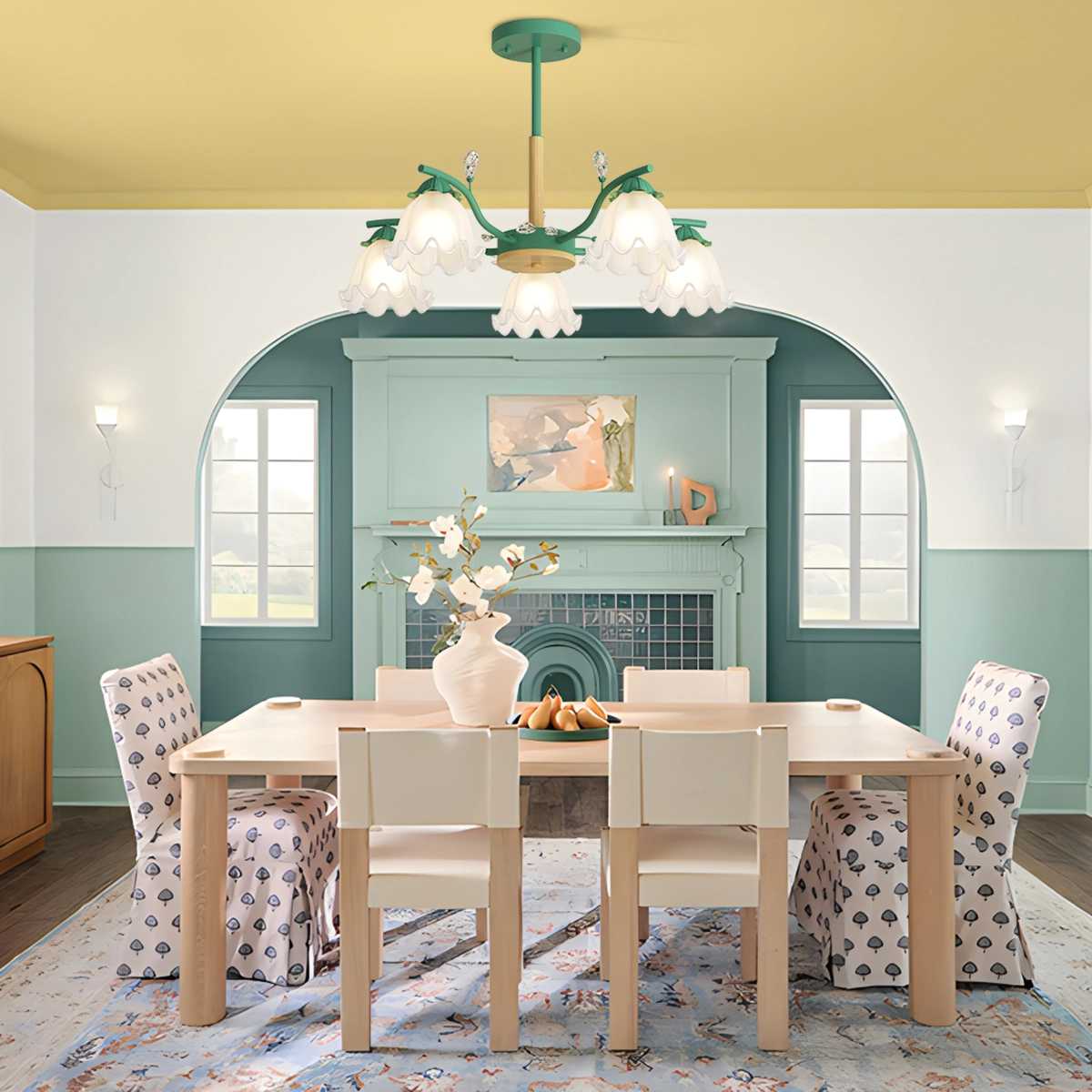 Antizer Creative Lily of the Valley Flower Chandelier