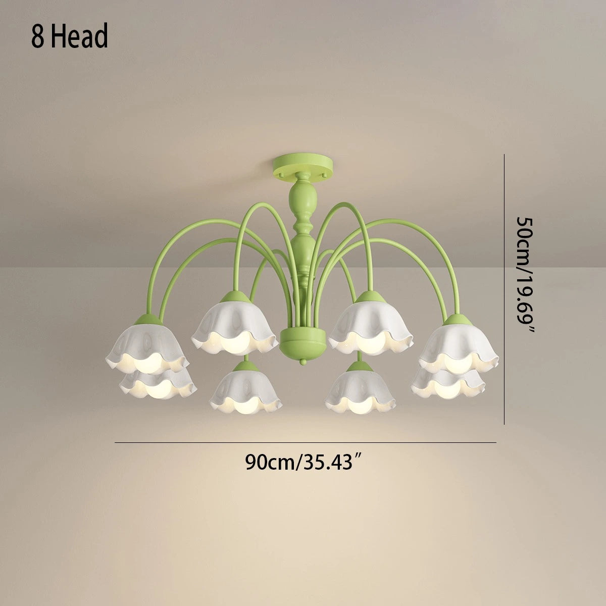 Antizer French Pastoral Style Flower Chandelier