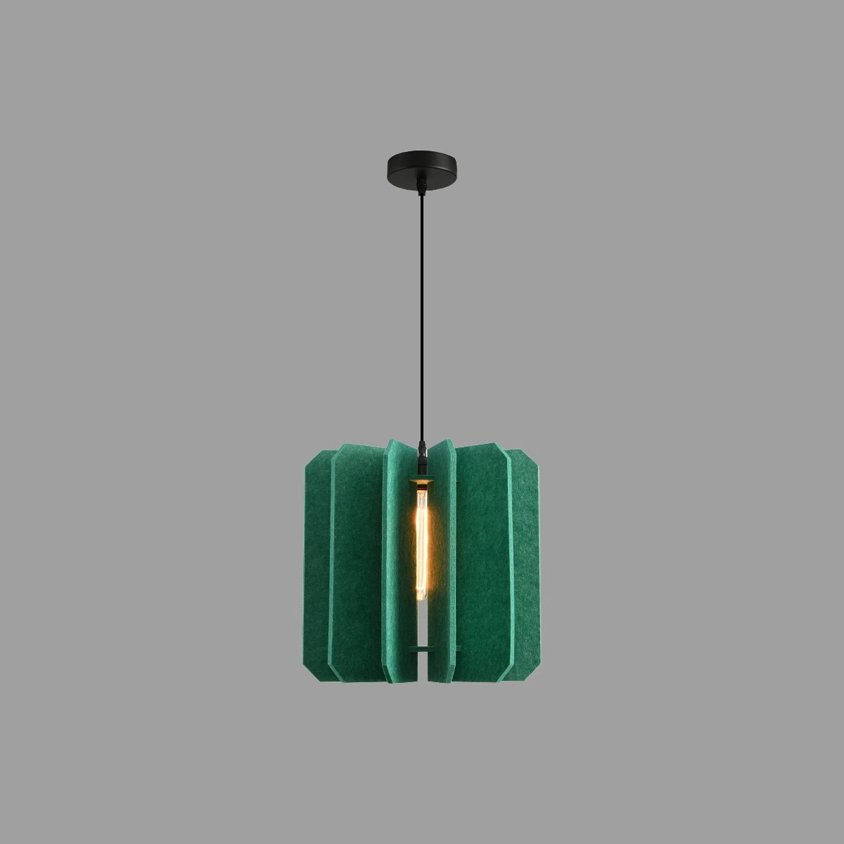 Antizer Rectangular Piece Acoustic Pendant Light Green Dia 42cm x H 40cm / ∅ 16.54" x H 15.75"