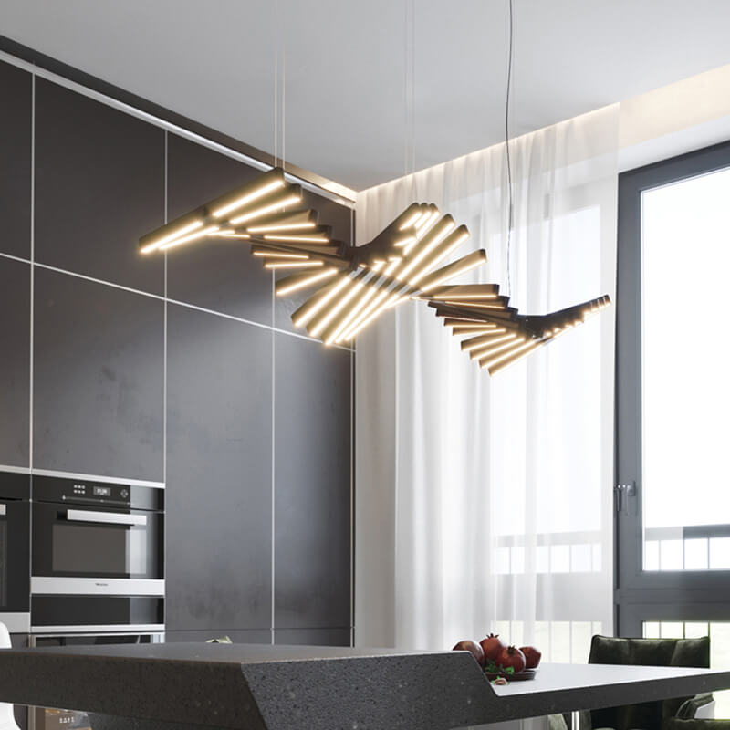 Antizer Linear Fish Bone Modeling Chandelier
