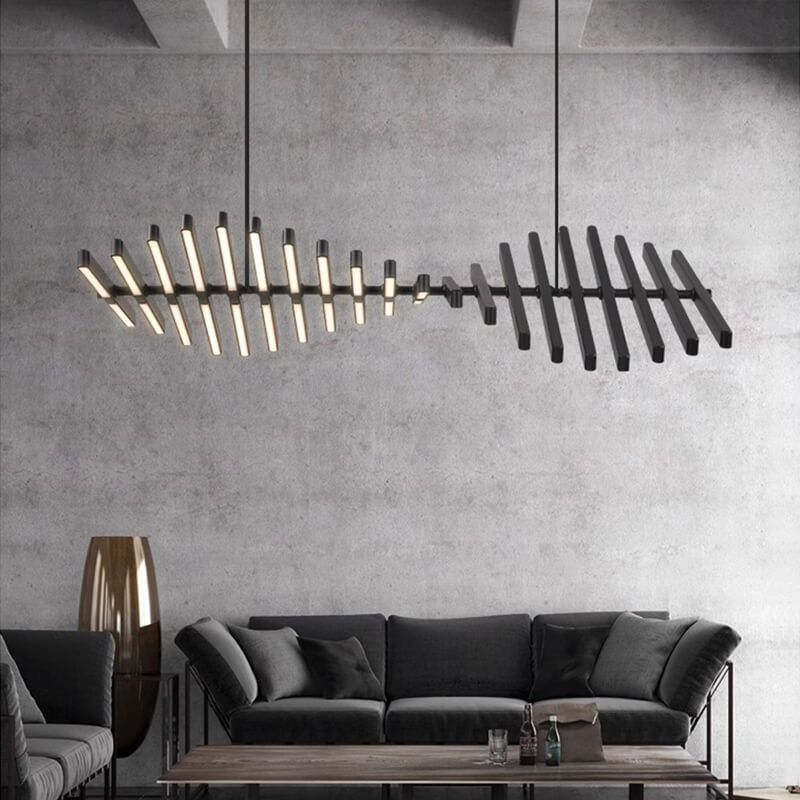 Antizer Linear Fish Bone Modeling Chandelier