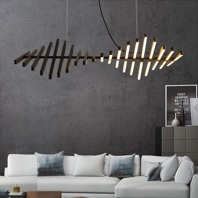 Antizer Linear Fish Bone Modeling Chandelier