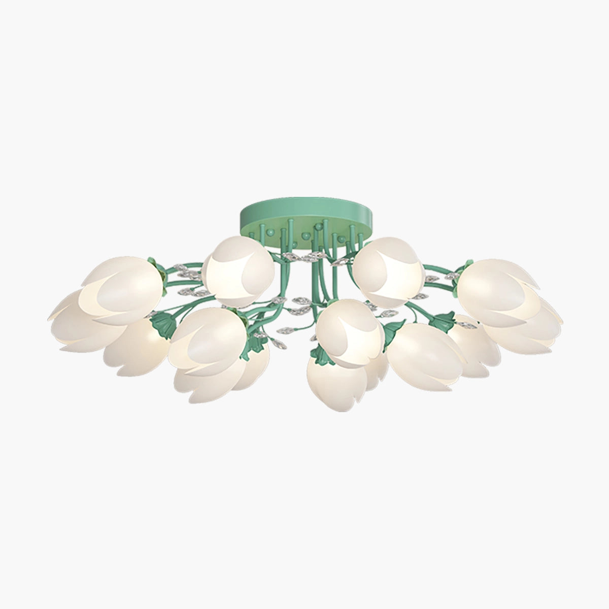 Antizer French Pastoral Flower Ceiling Chandelier