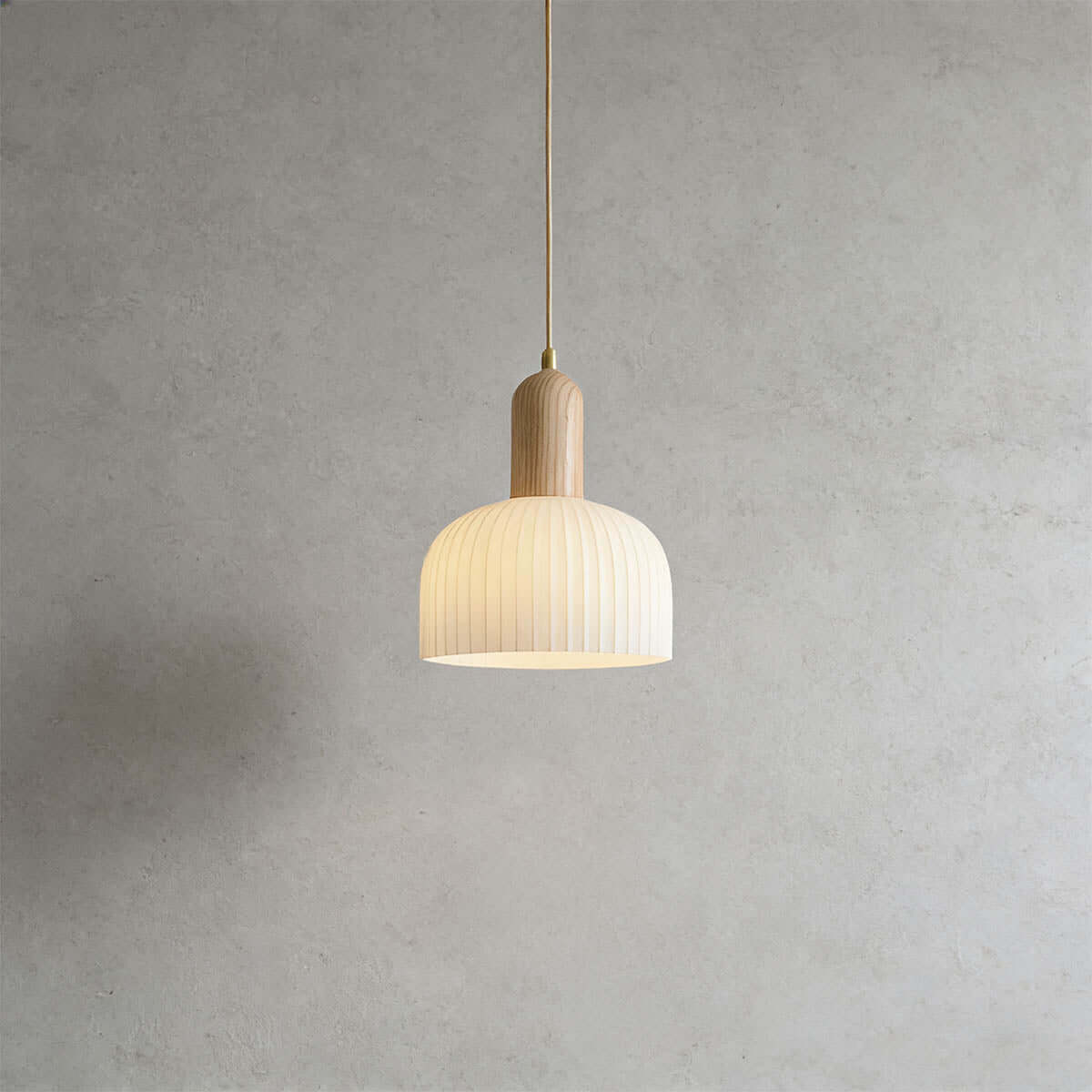 Antizer Modern Minimalist Pleated Glass Pendant Light