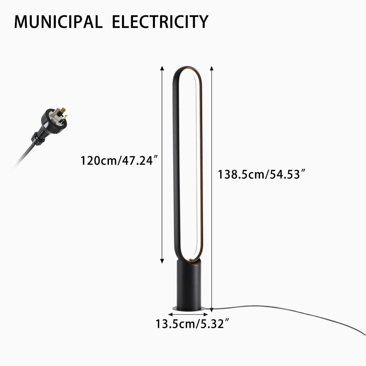 Antizer Outdoor Black Oval LED Lawn Light