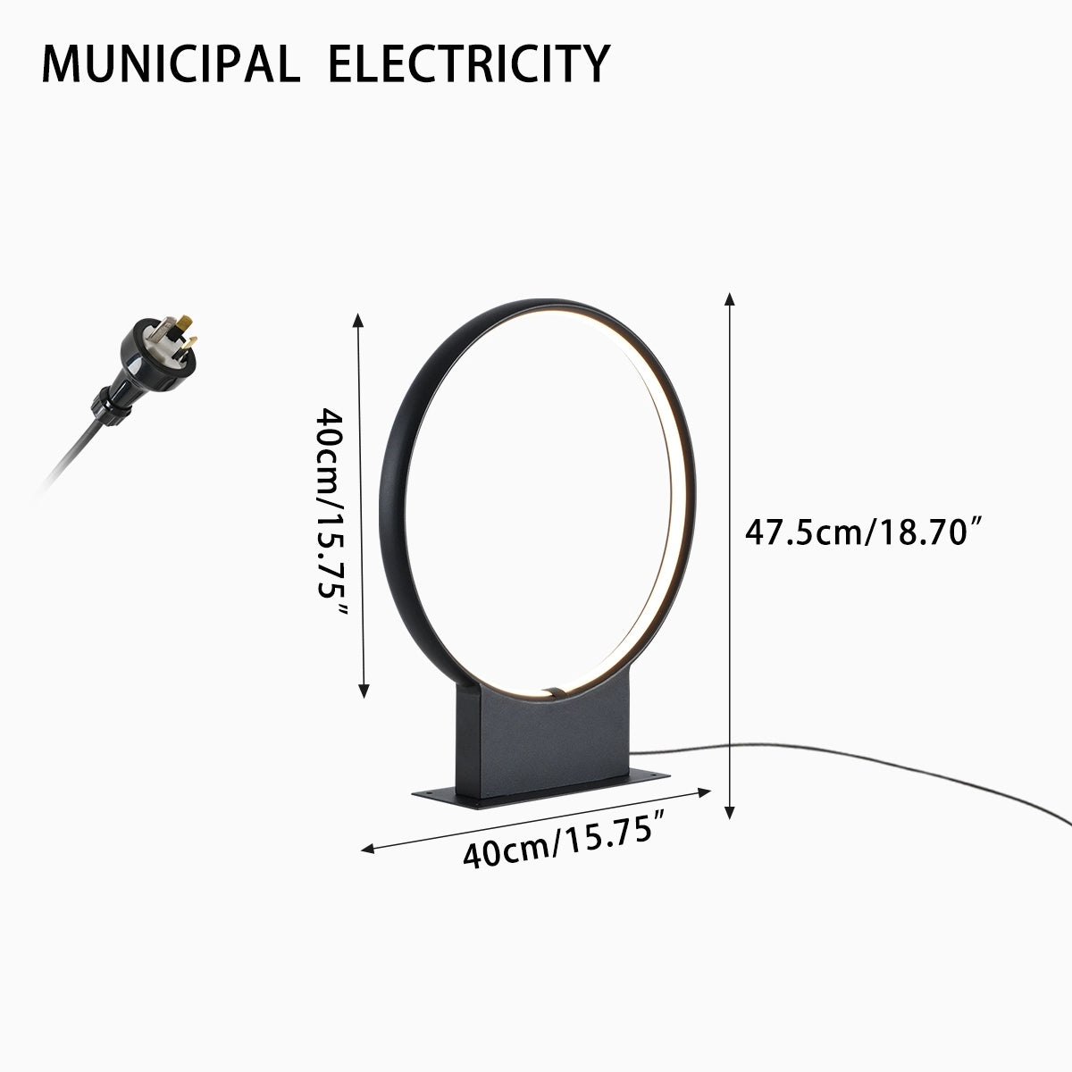 Antizer Ring Inner Glow Waterproof Lawn Light