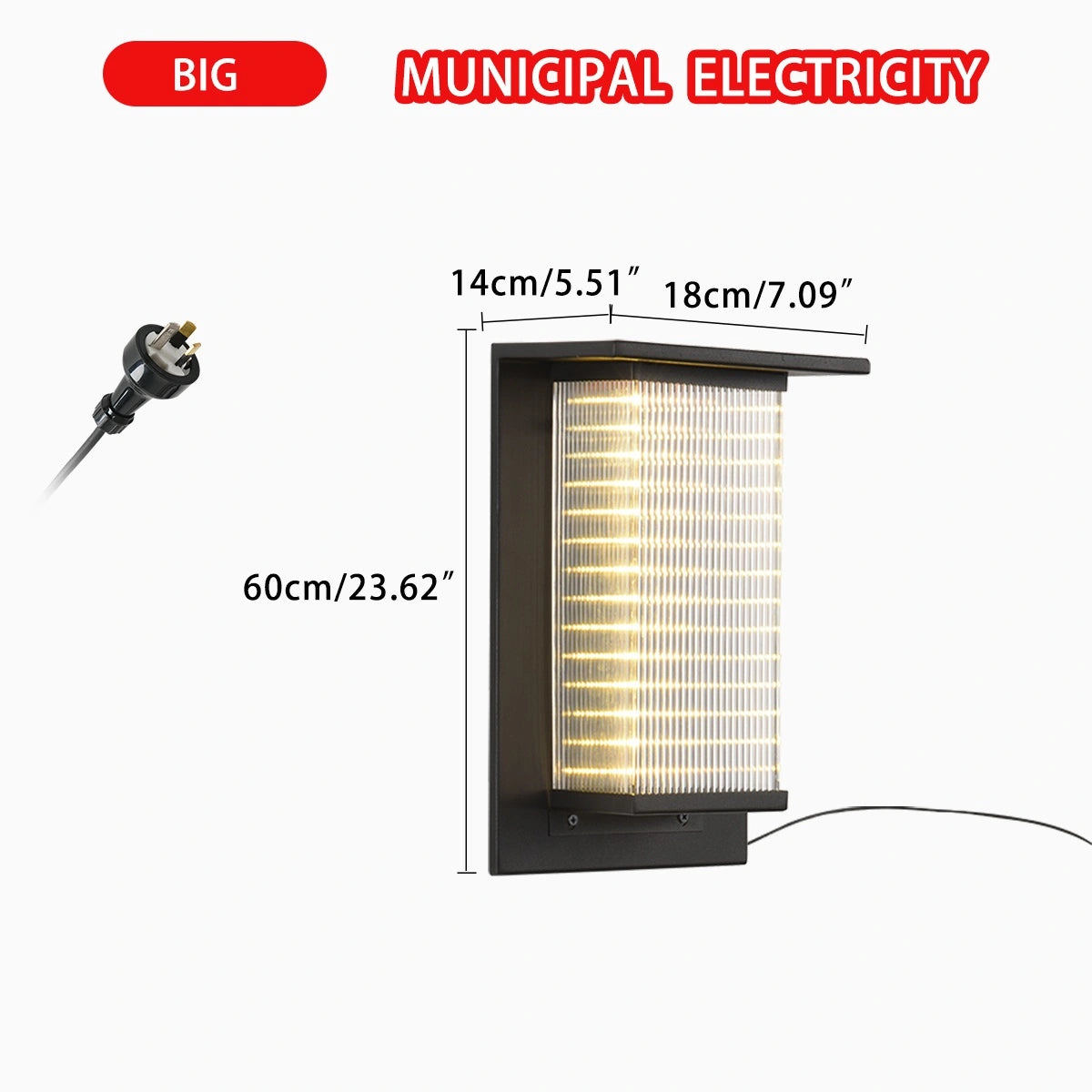 Antizer Square Courtyard Garden Outdoor Wall Light