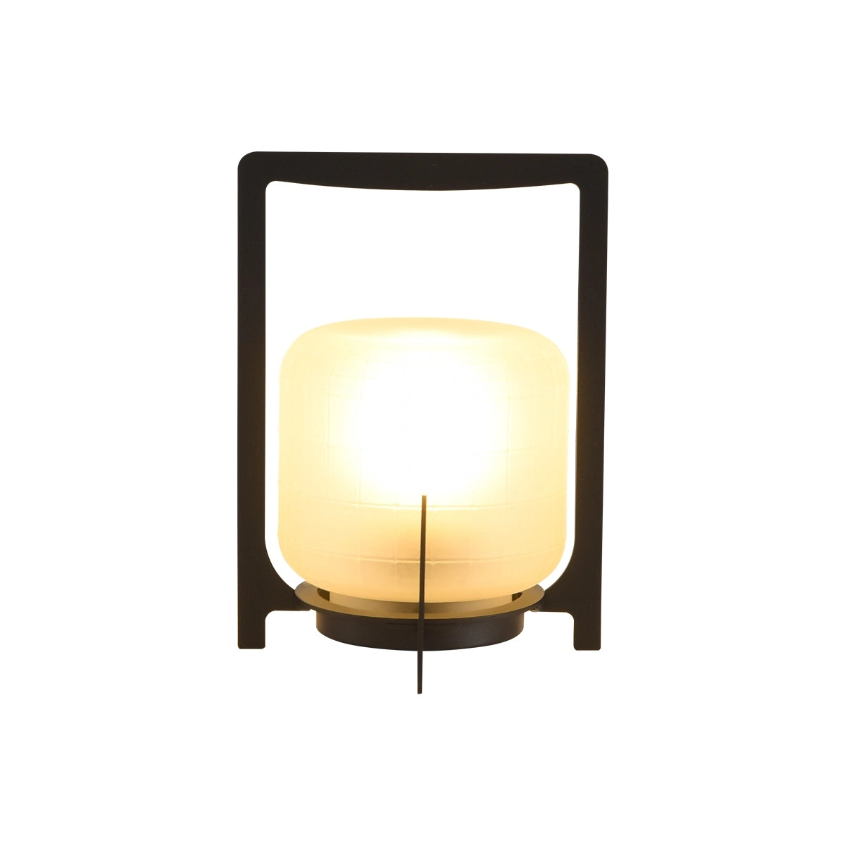 Antizer Solar Glass Lantern Outdoor Light for Garden Black Municipal Electricity Small