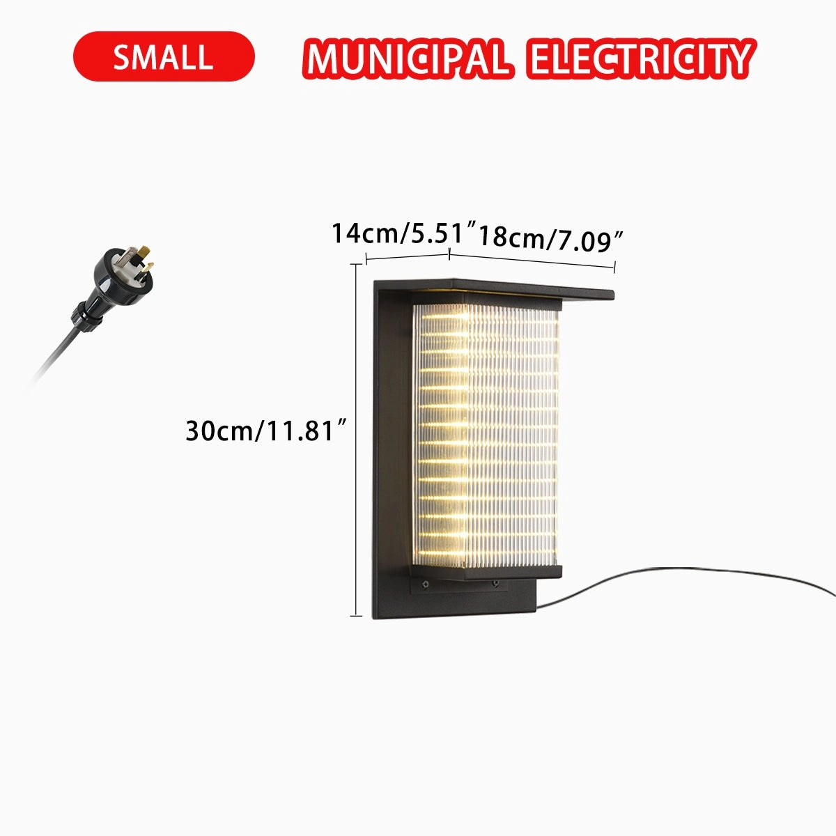 Antizer Square Courtyard Garden Outdoor Wall Light