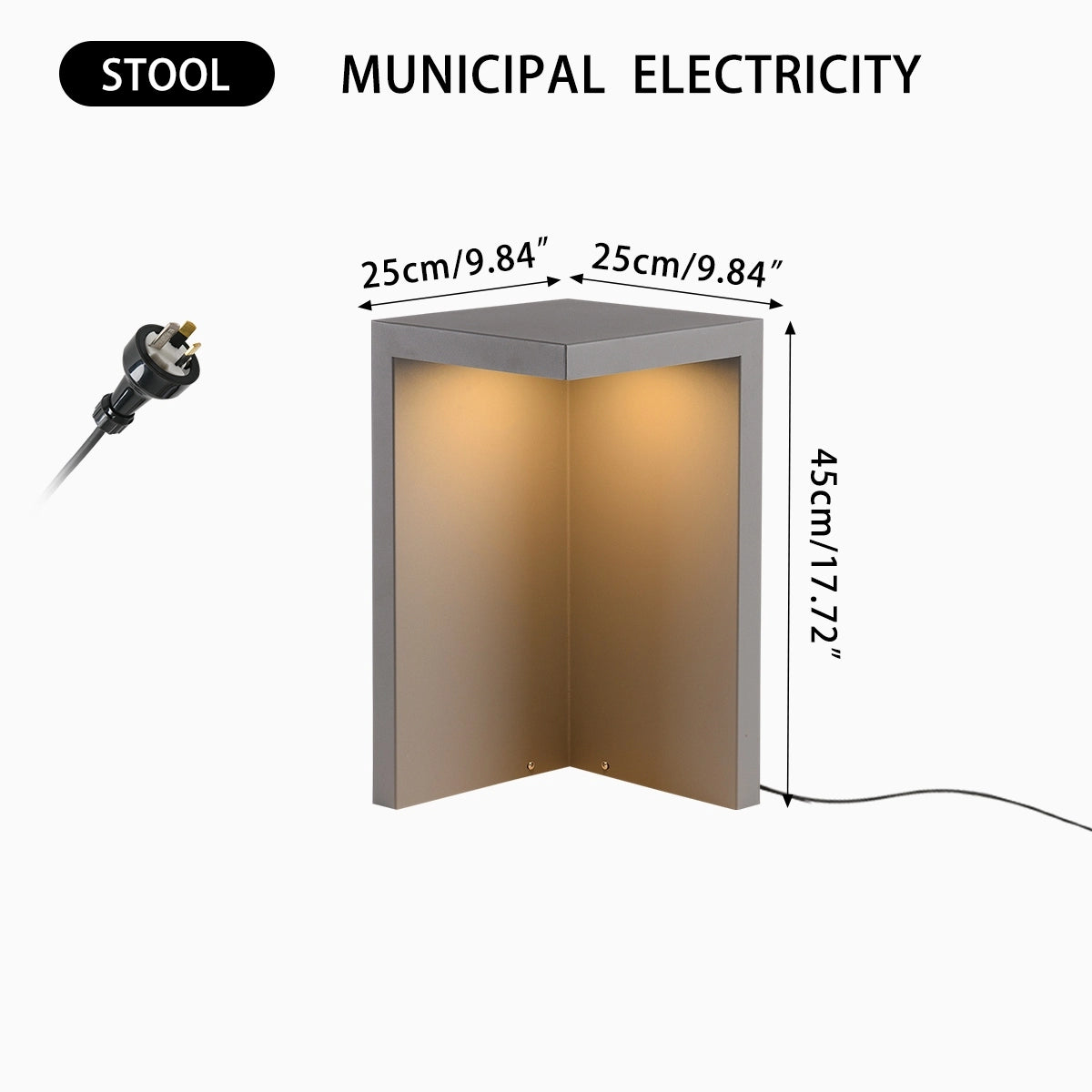 Antizer Solar Table and Stool Floor Lamp