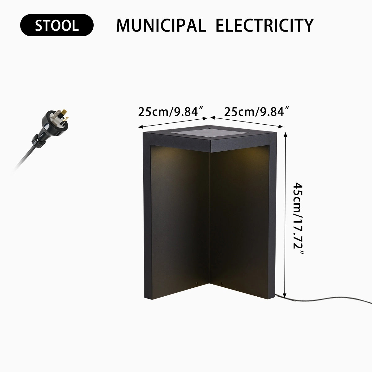 Antizer Solar Table and Stool Floor Lamp