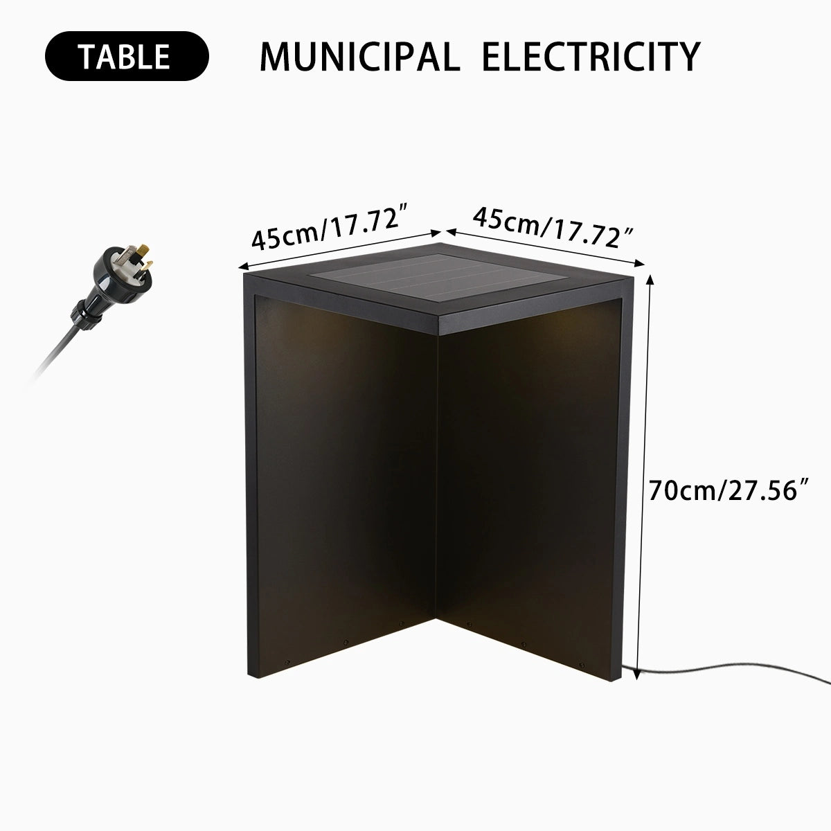 Antizer Solar Table and Stool Floor Lamp