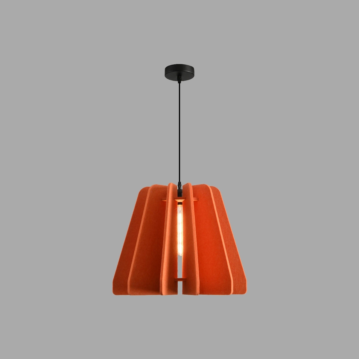 Antizer Triangle Piece Acoustic Pendant Light Orange Dia 50cm x H 40cm / ∅ 19.69" x H 15.75"