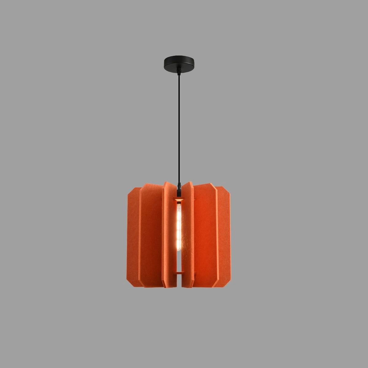 Antizer Rectangular Piece Acoustic Pendant Light Orange Dia 42cm x H 40cm / ∅ 16.54" x H 15.75"