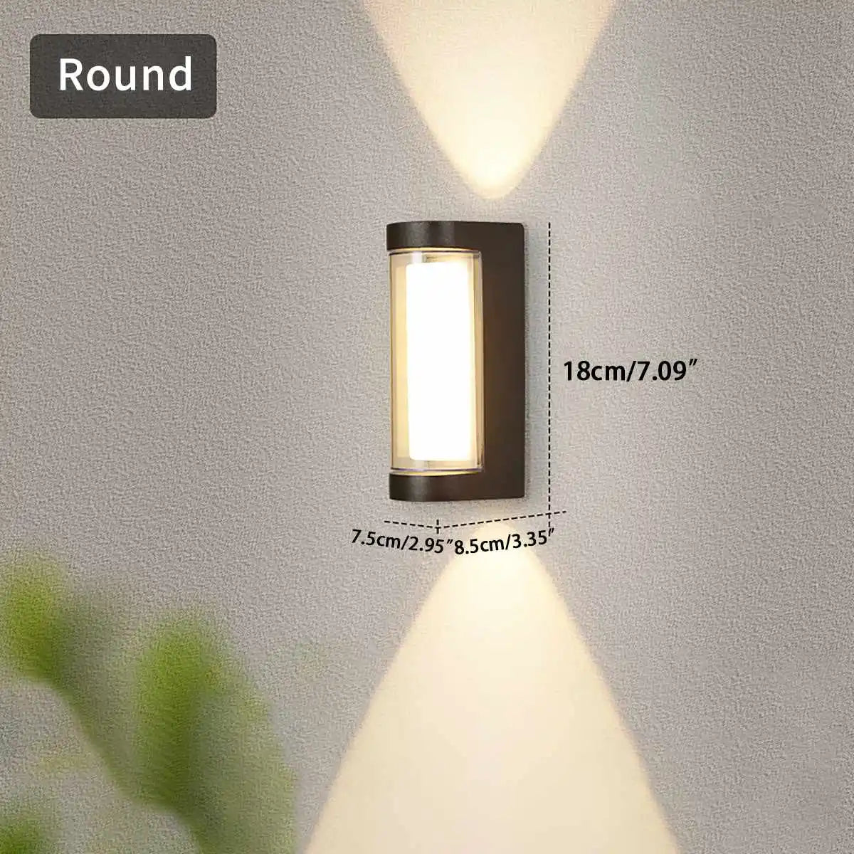 Antizer Cylinder & Square Column Outdoor Waterproof Wall Lamp