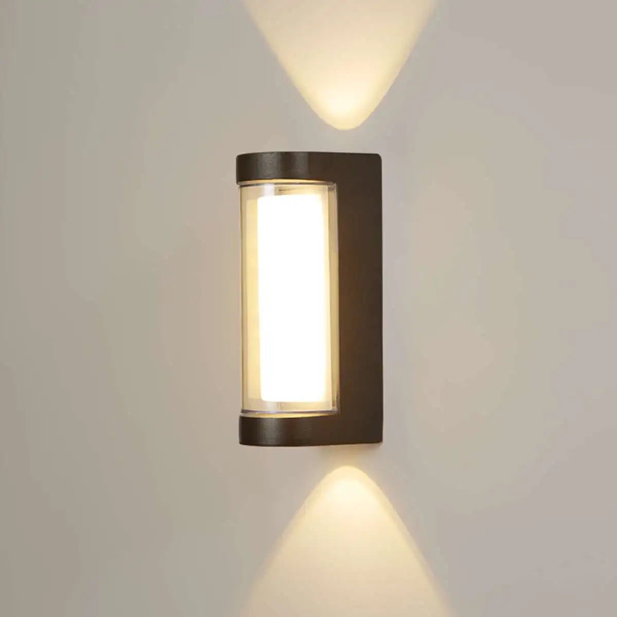 Antizer Cylinder & Square Column Outdoor Waterproof Wall Lamp Sand Black Round
