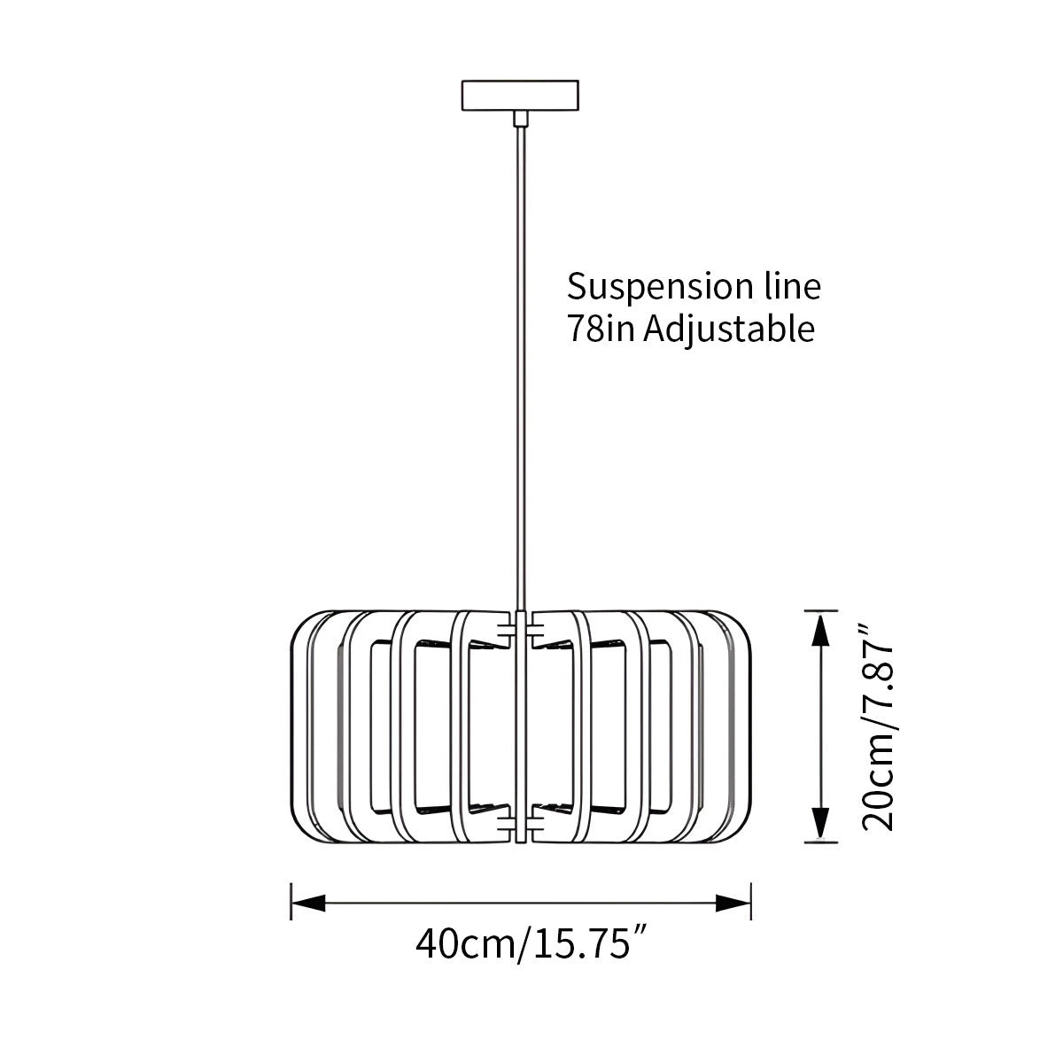 Antizer Column Shaped Birdcage Acoustic Pendant Light