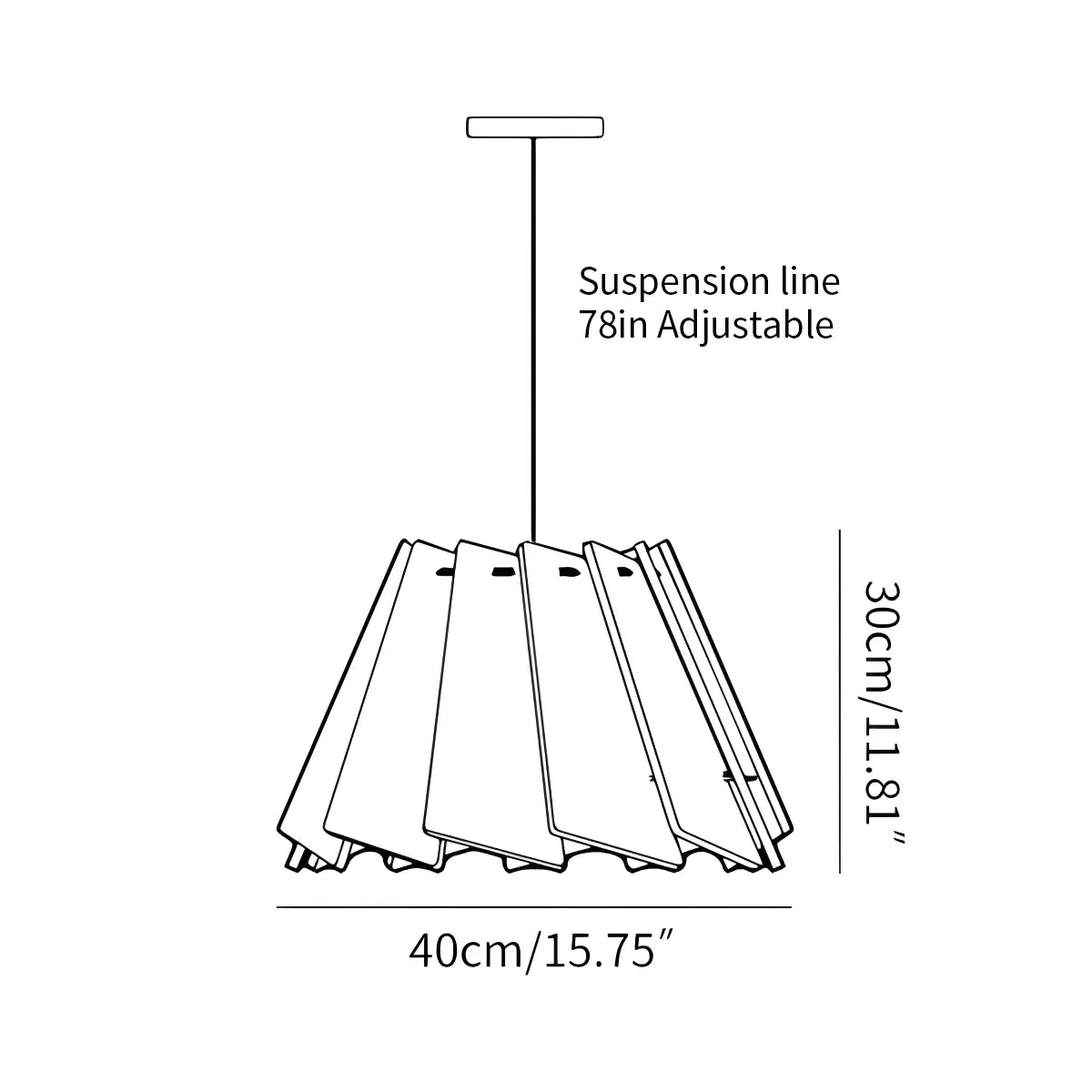 Antizer Rotating Leaf Acoustic Pendant Light for Living Room Office
