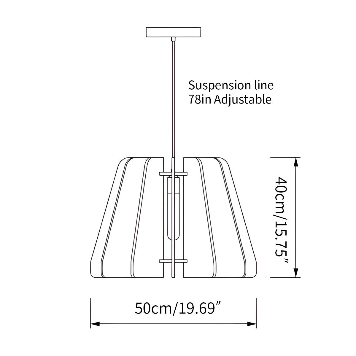 Antizer Triangle Piece Acoustic Pendant Light