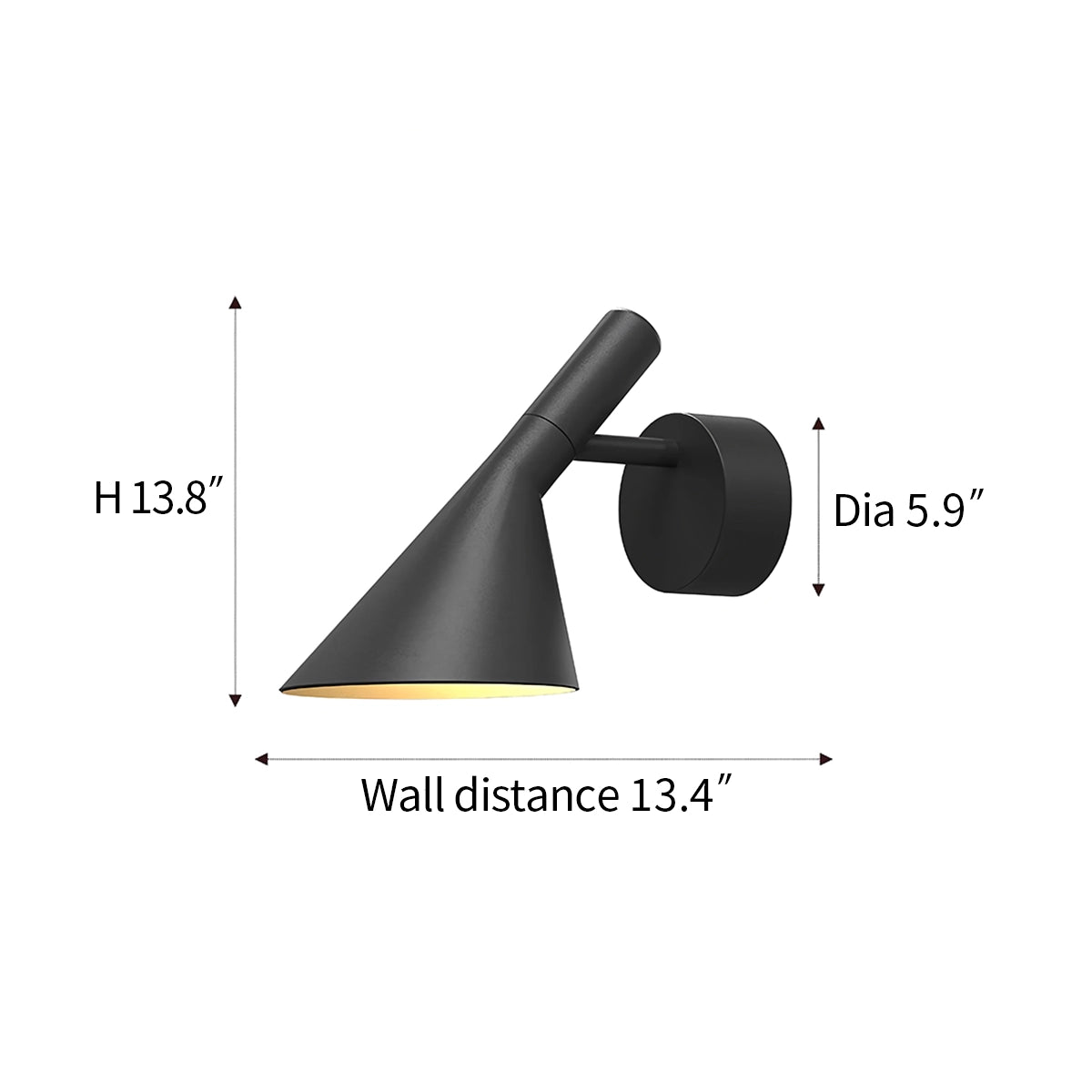 Antizer Outdoor Waterproof Conical Wall Lamp