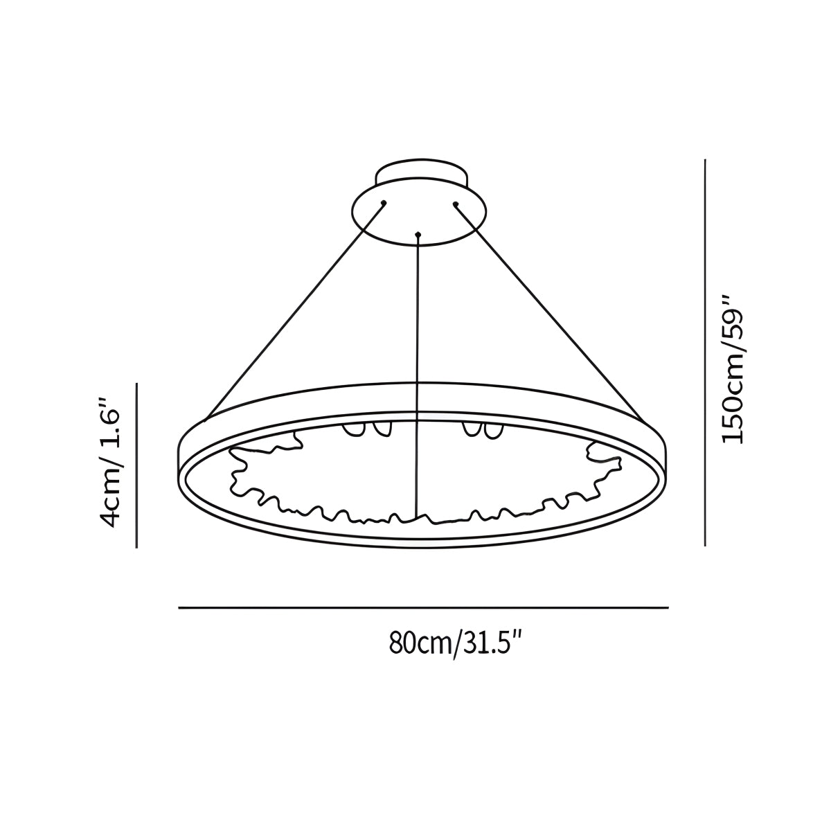 Antizer Luxury Circle Crystal Chandelier for Living Room