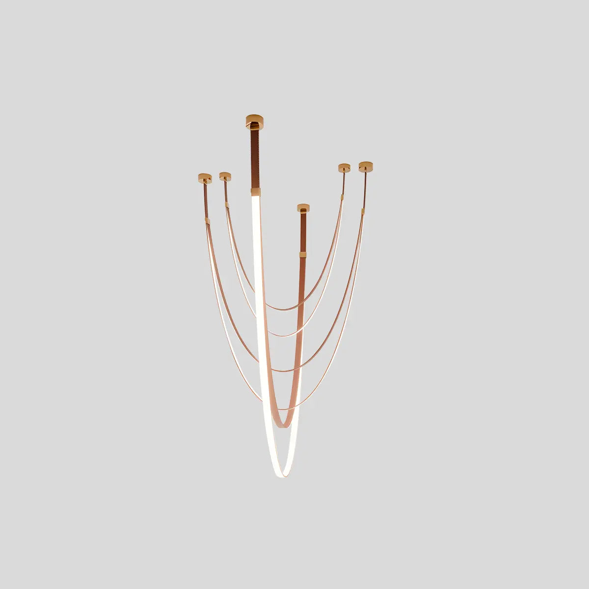 Antizer Shalom Leather Chandelier for Staircase Warm White (3000K)