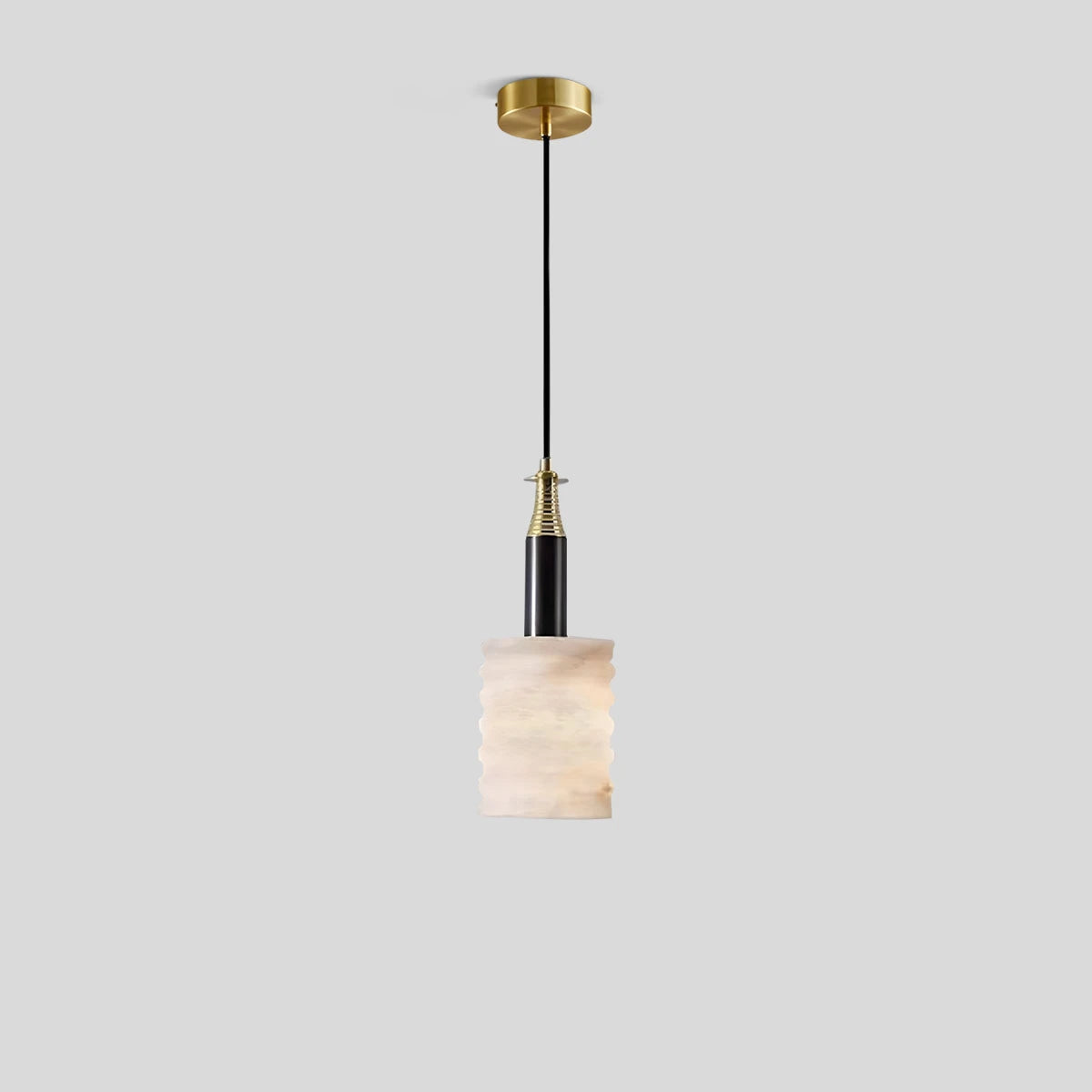 Antizer Cylindrical Spanish Alabaster Bedside Pendant Light