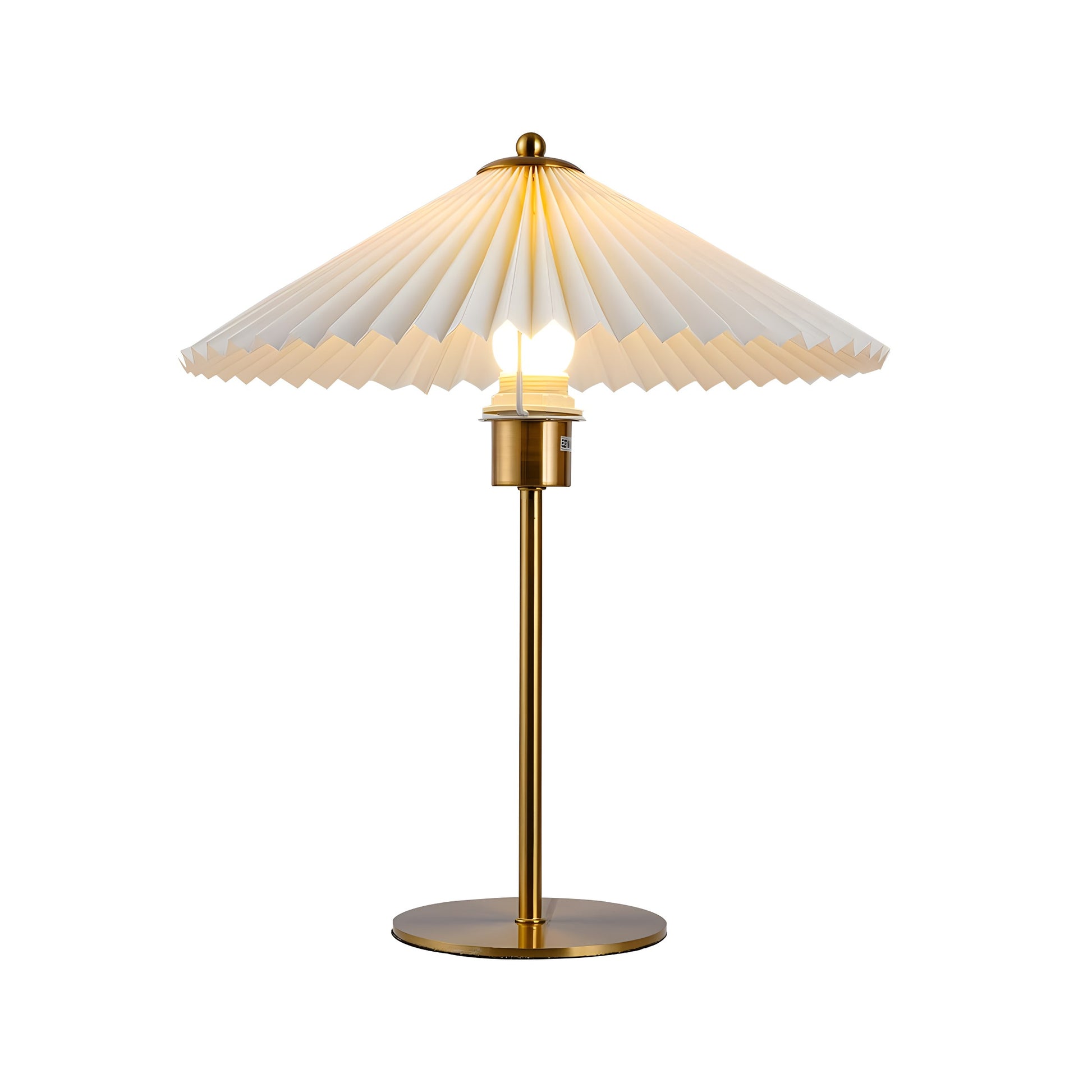 Antizer Perla Pleated Table Lamp for Bedroom Gold Dia 36cm x H 43cm / ∅14.17″ x H 16.93"