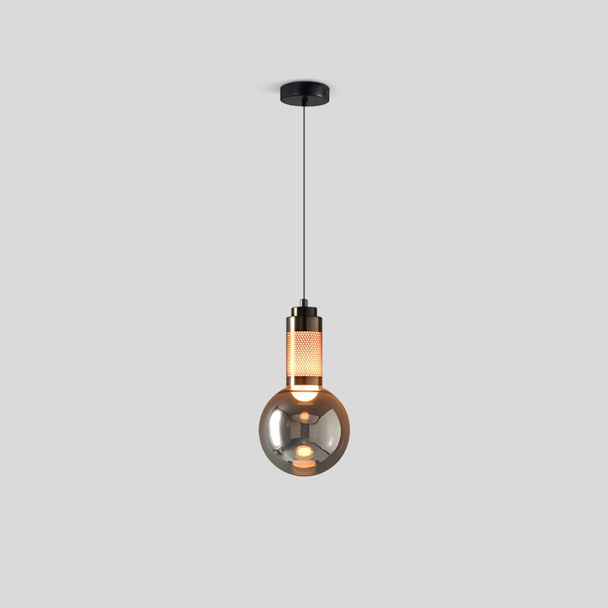 Antizer Industrial Glass Pendant Light for Bedroom Warm Light