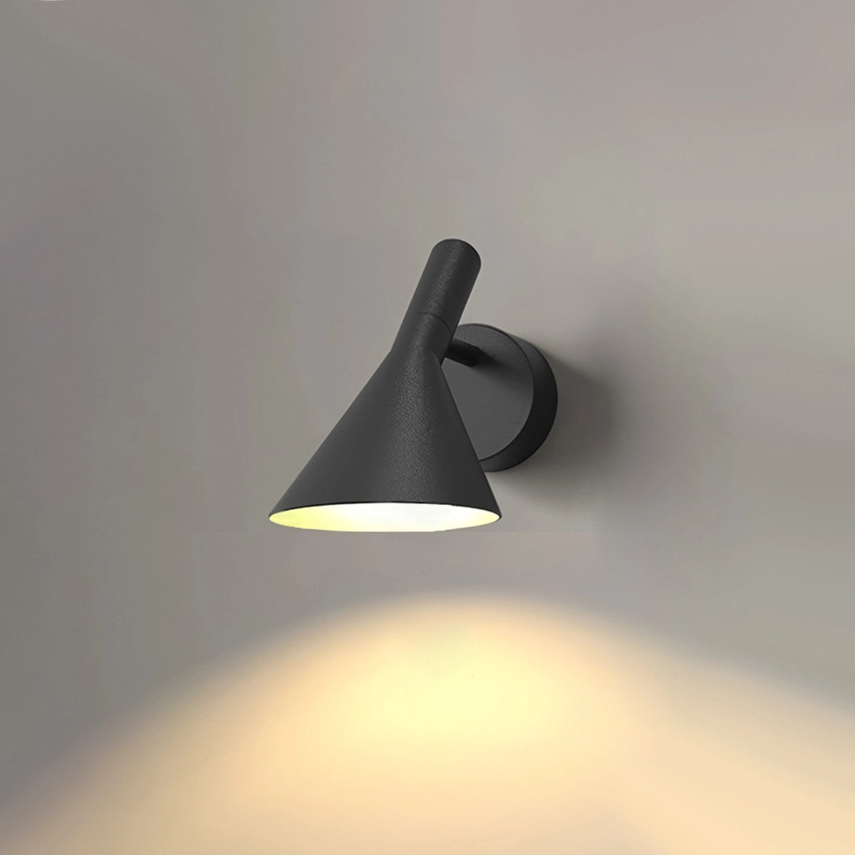 Antizer Outdoor Waterproof Conical Wall Lamp Black