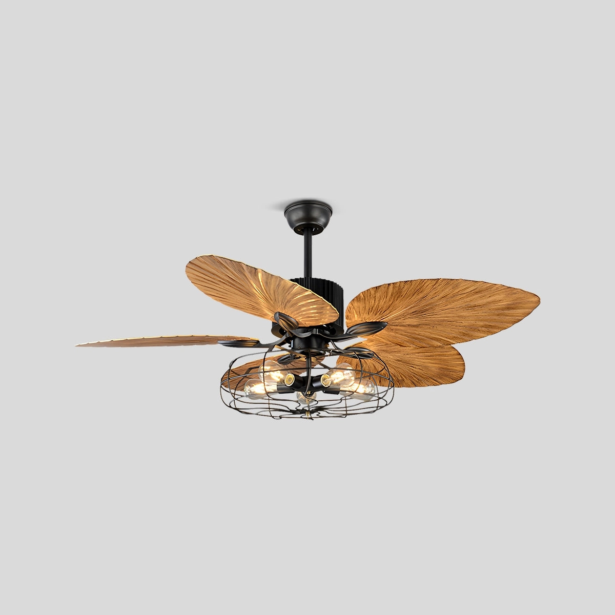 Antizer Industrial Tropical Palm Leaves Ceiling Fan Light D132cm / 52"