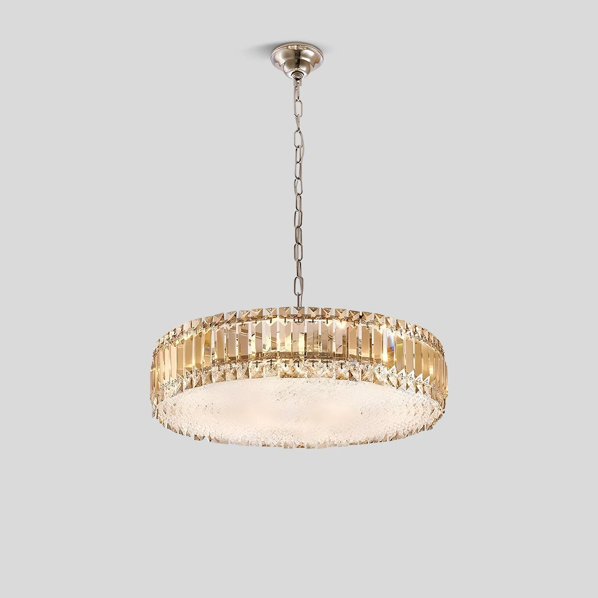 Antizer K9 Crystal Pendant Light for Dining Room Chrome 60cm / 23.62"
