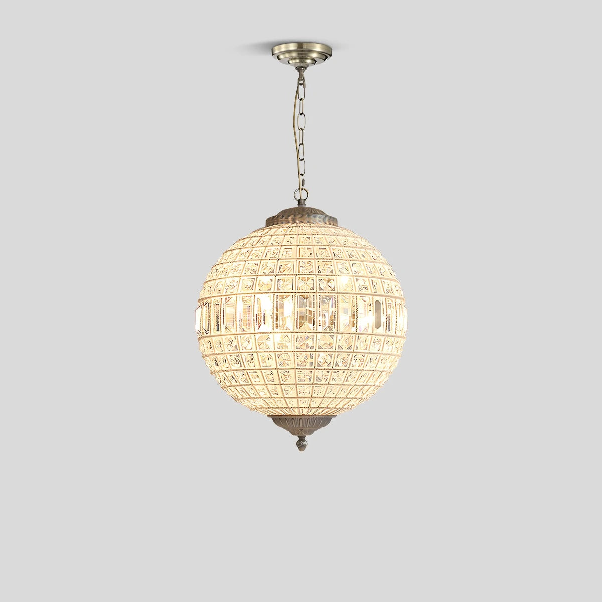Antizer Crystal Sphere Pendant Light for Dining & Living Rooms Gold 3 Colors