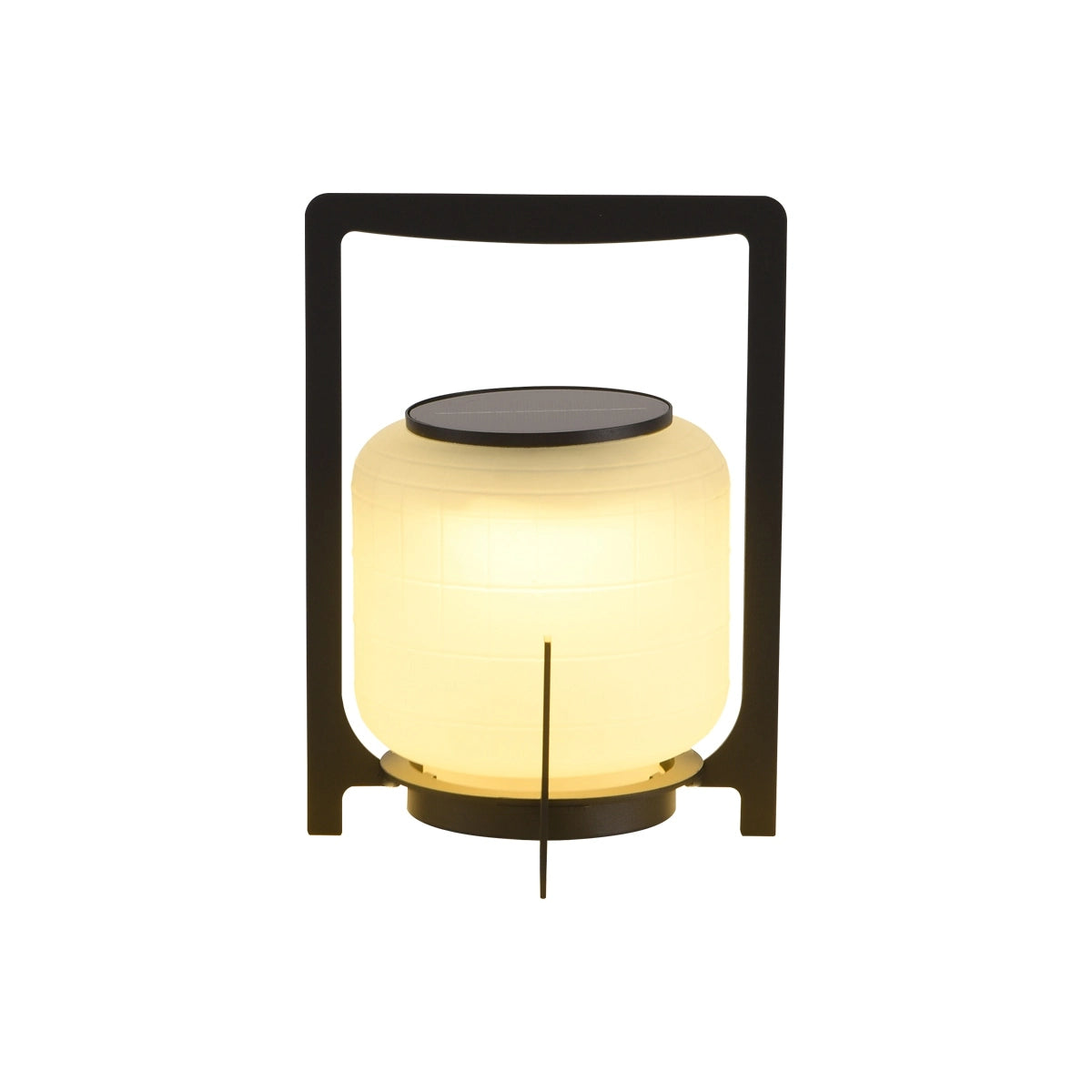 Antizer Solar Glass Lantern Outdoor Light for Garden Black Solar Energy Small