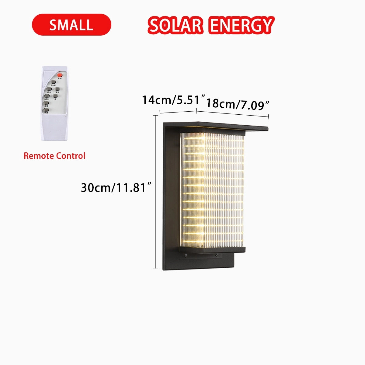 Antizer Square Courtyard Garden Outdoor Wall Light