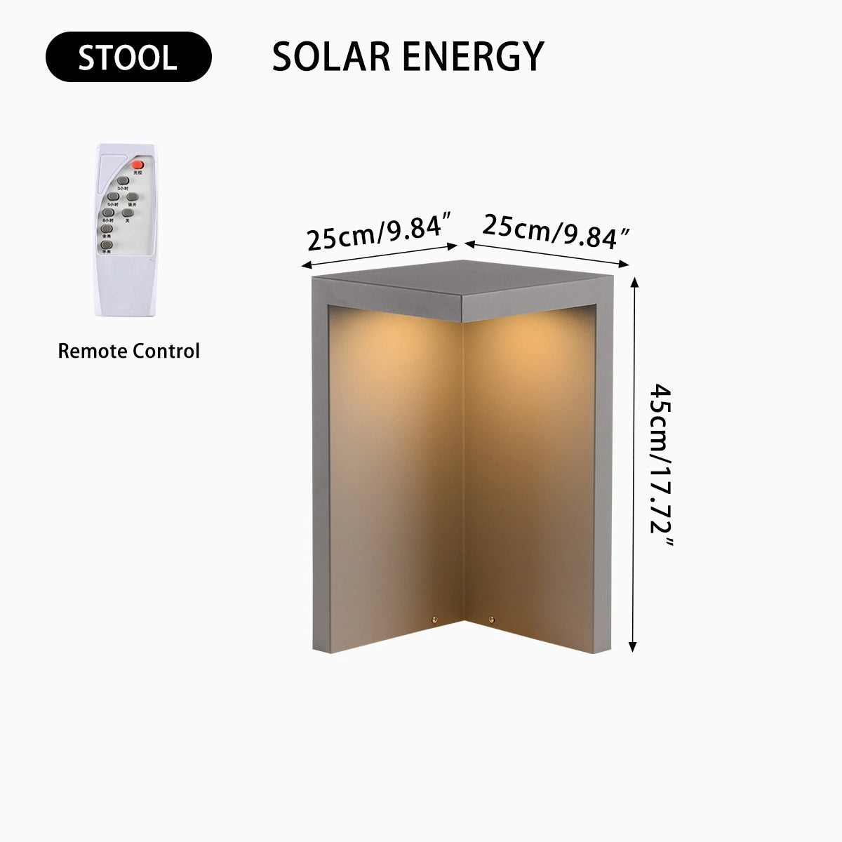 Antizer Solar Table and Stool Floor Lamp