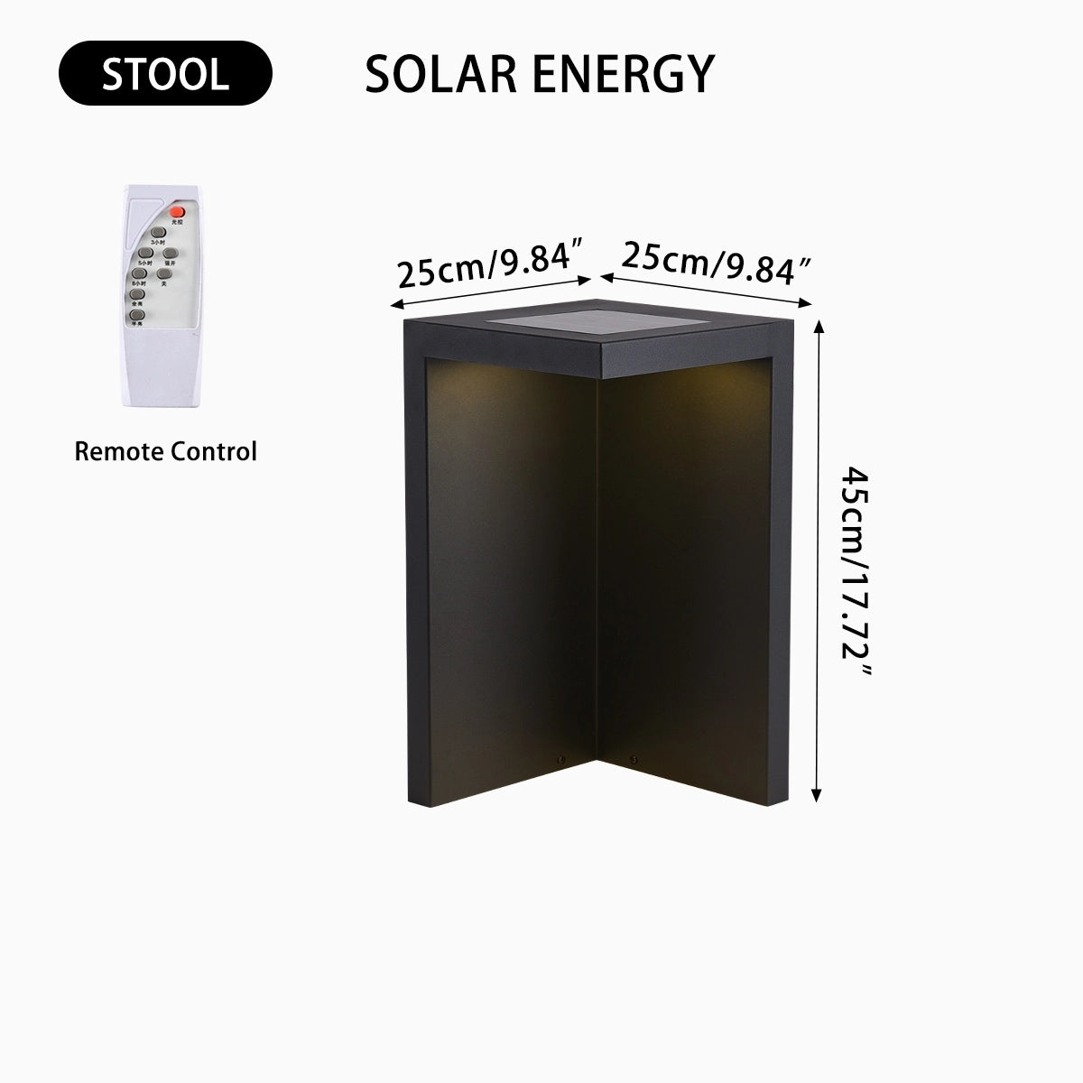 Antizer Solar Table and Stool Floor Lamp