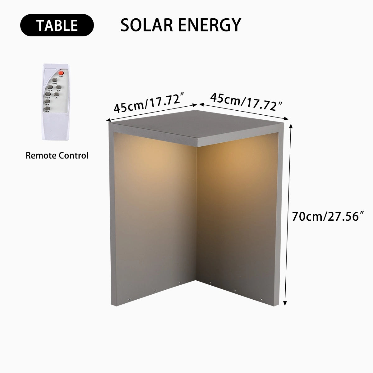 Antizer Solar Table and Stool Floor Lamp