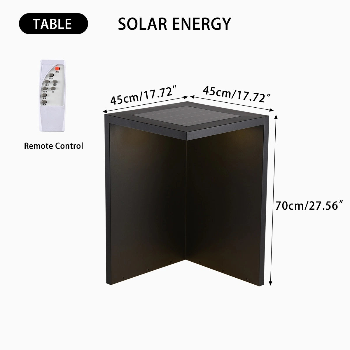 Antizer Solar Table and Stool Floor Lamp