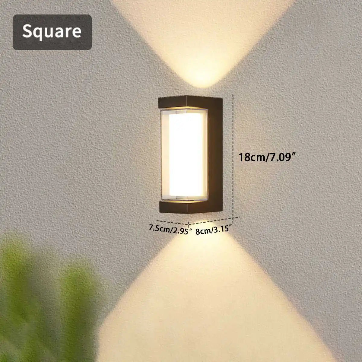 Antizer Cylinder & Square Column Outdoor Waterproof Wall Lamp